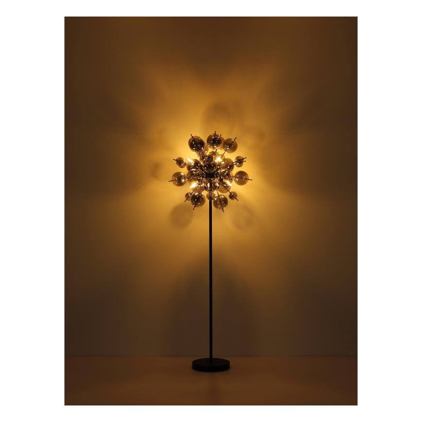 Globo - Торшер 6xE14/25W/230V черный/дымчатый