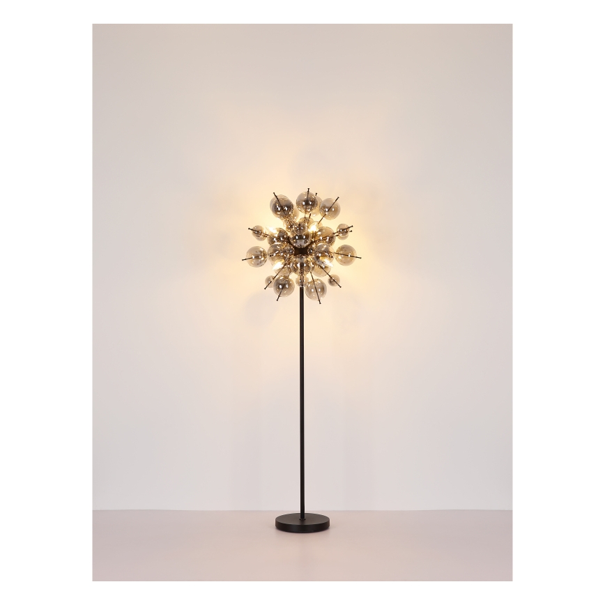 Globo - Торшер 6xE14/25W/230V черный/дымчатый