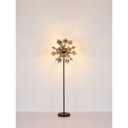 Globo - Торшер 6xE14/25W/230V чорний/димчастий