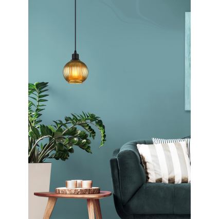 Globo - Подвесная люстра 1xE27/25W/230V диаметр 15 см зеленый