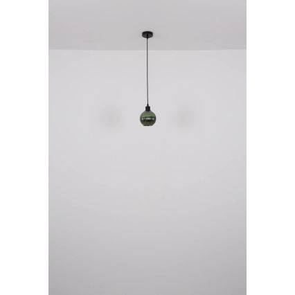 Globo - Подвесная люстра 1xE27/25W/230V диаметр 15 см зеленый