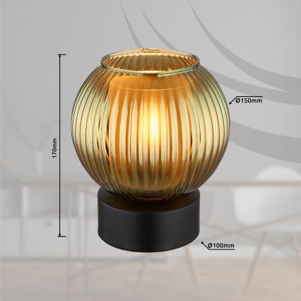 Globo - Настільна лампа 1xE27/25W/230V діаметр 15 см зелений