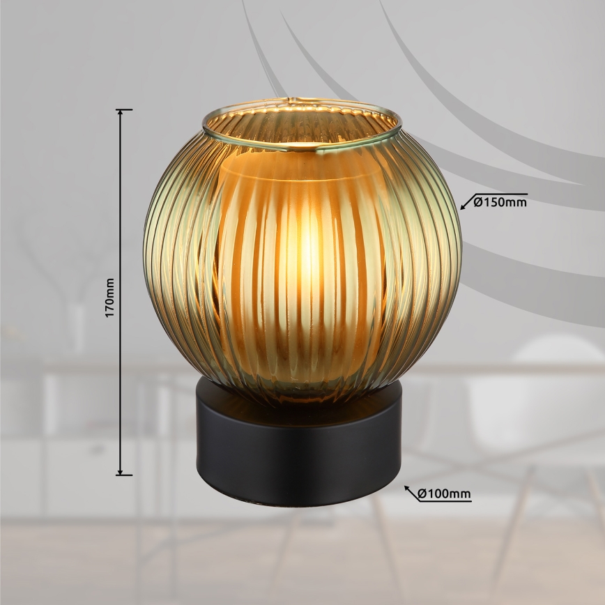 Globo - Настільна лампа 1xE27/25W/230V діаметр 15 см зелений