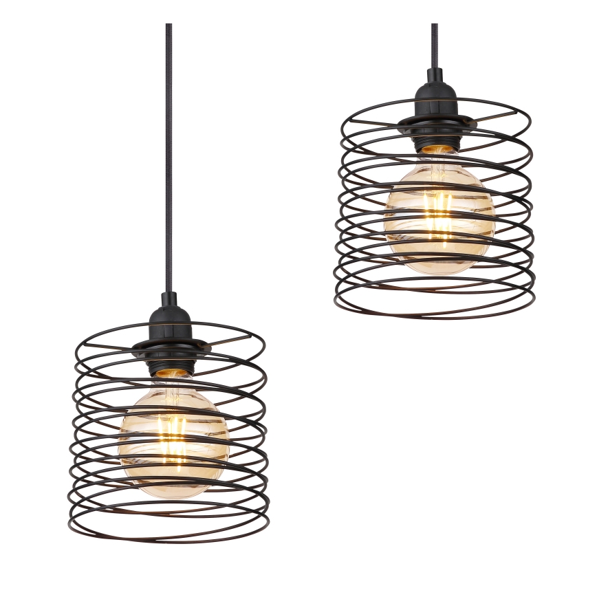 Globo 15640-4H - підвісна люстра на тросі TILLY 4xE27/60W/230V чорна