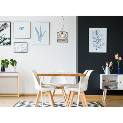 Globo 15640H - Люстра на тросі TILLY 1xE27/60W/230V чорна