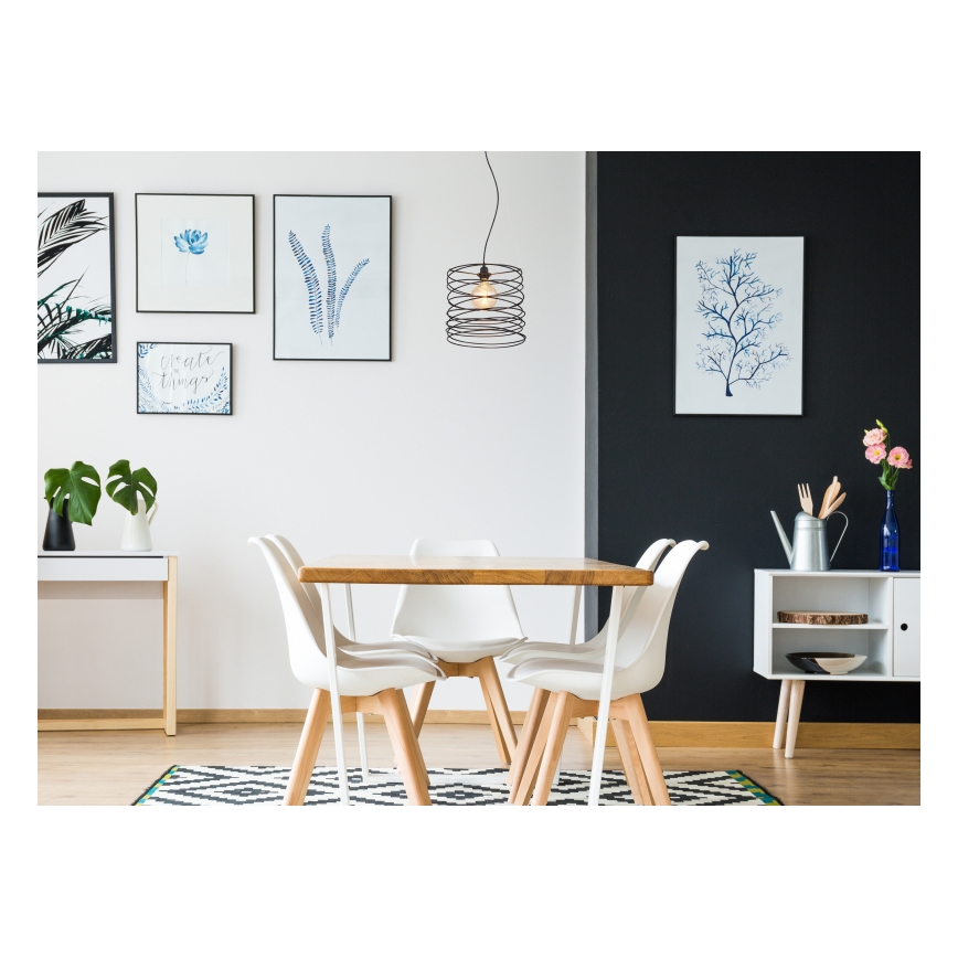 Globo 15640H - Люстра на тросі TILLY 1xE27/60W/230V чорна