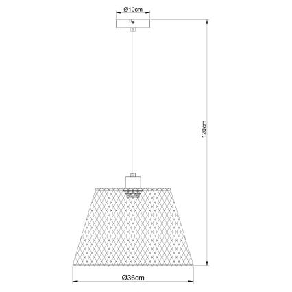 Globo - Подвесная люстра 1xE27/40W/230V диаметр 36 см