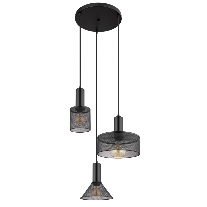 Globo - Підвісна люстра 3xE27/60W/230V чорний