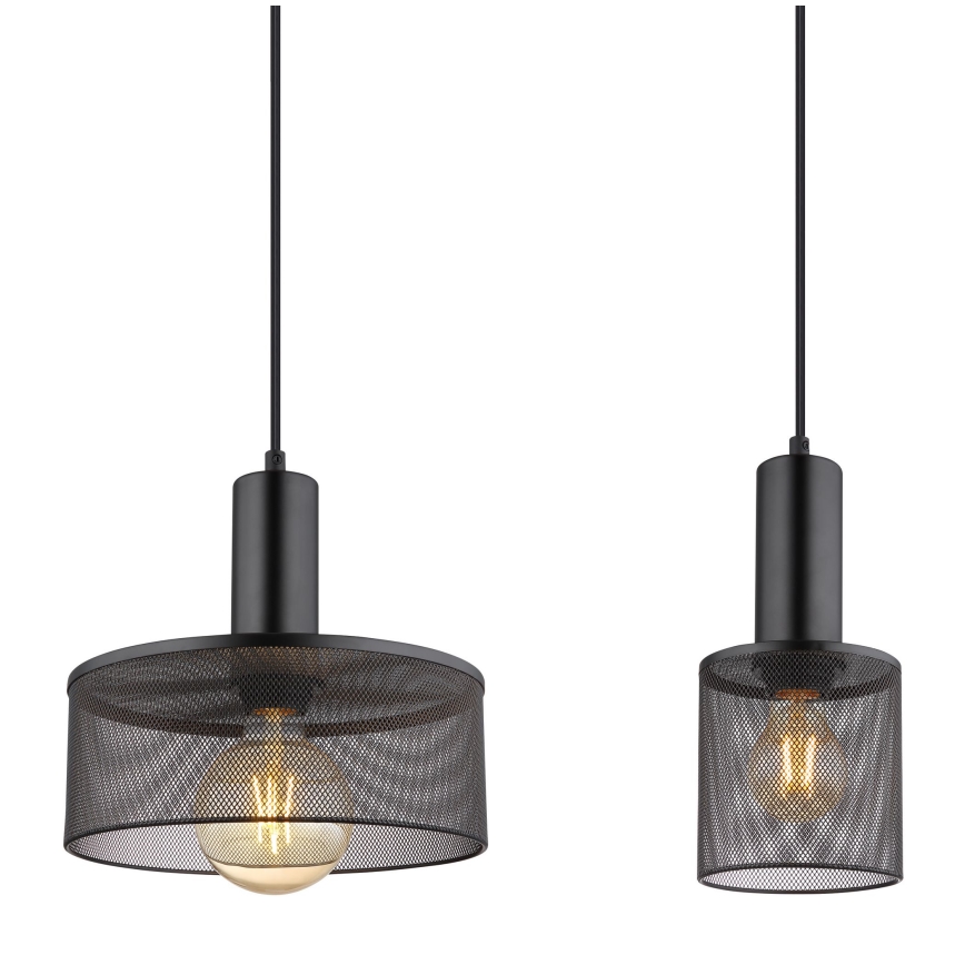 Globo - Підвісна люстра 4xE27/60W/230V чорний