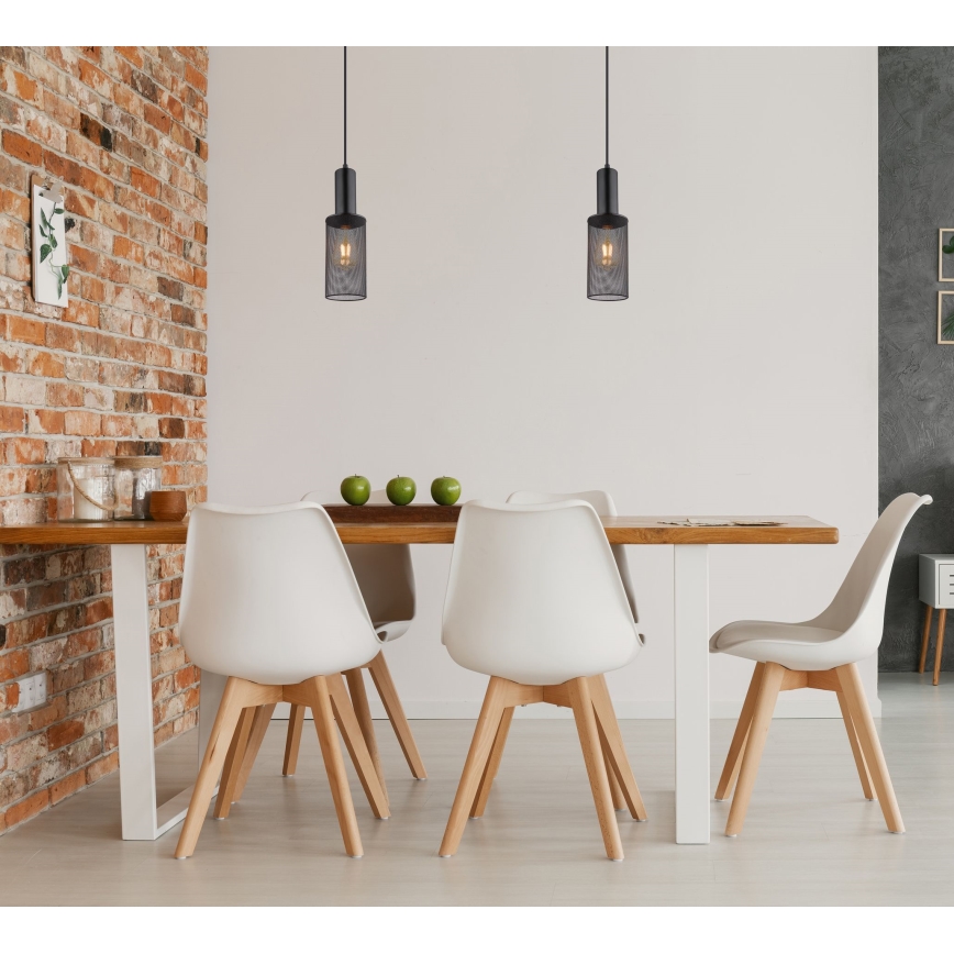 Globo - Подвесная люстра 1xE27/60W/230V черный