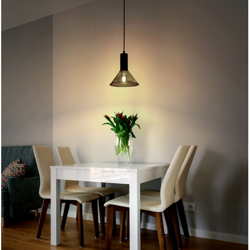 Globo - Підвісна люстра 1xE27/60W/230V чорний