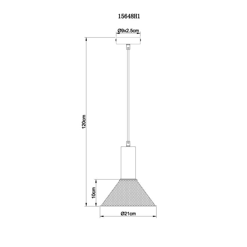 Globo - Підвісна люстра 1xE27/60W/230V чорний