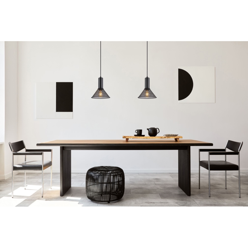 Globo - Подвесная люстра 1xE27/60W/230V черный