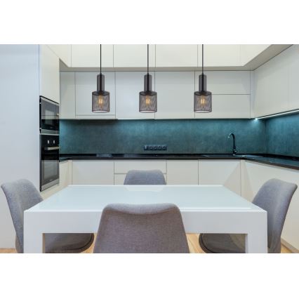 Globo - Подвесная люстра 1xE27/60W/230V черный