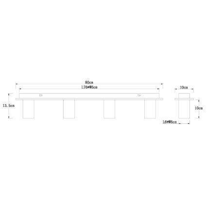 Globo 15655-4D - Потолочный светильник ERNA 4xE27/60W/230V