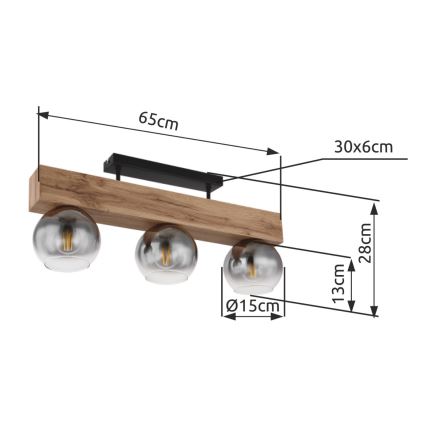 Globo - Накладна люстра 3xE27/40W/230V