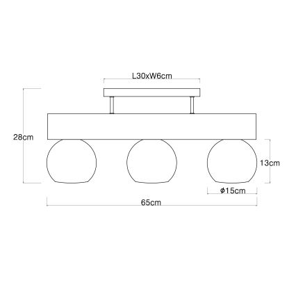 Globo - Припотолочная люстра 3xE27/40W/230V