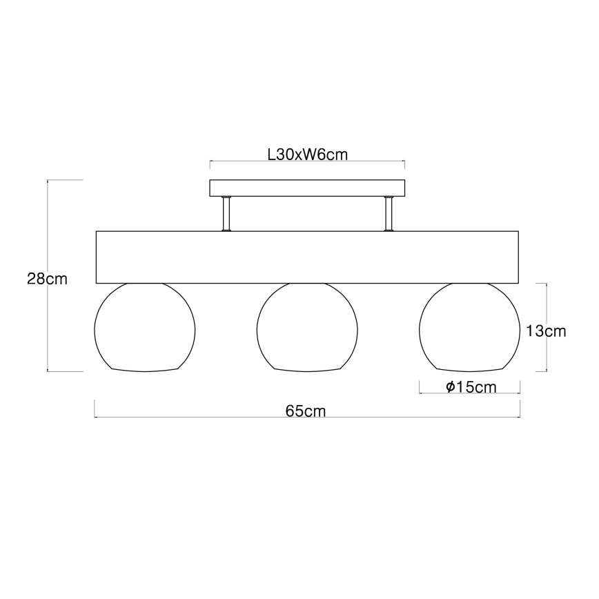 Globo - Пристельова люстра 3xE27/40W/230V