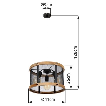 Globo - Подвесная люстра 3xE27/40W/230V диаметр 40 см