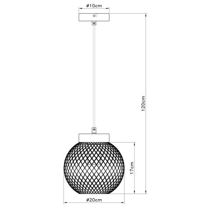 Globo - Підвісна люстра 1xE27/60W/230V