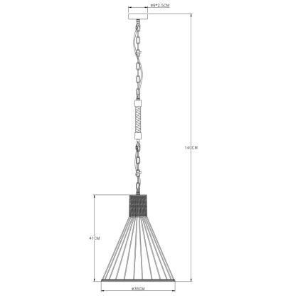 Globo - Люстра на ланцюгу 1xE27/60W/230V