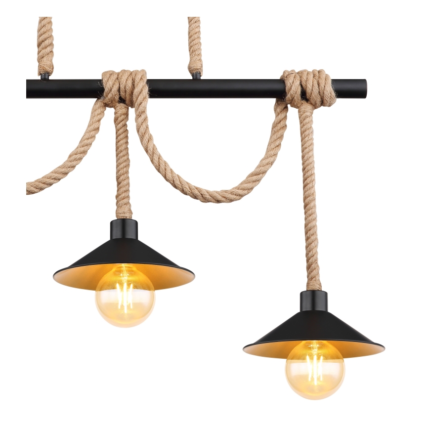 Globo 15690-3H - Люстра на тросі DIANA 3xE27/60W/230V чорна