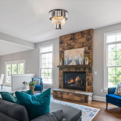 Globo - Пристельова люстра 3xE27/40W/230V діаметр 40 см чорний