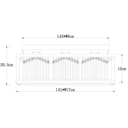 Globo - Пристельова люстра 3xE27/40W/230V