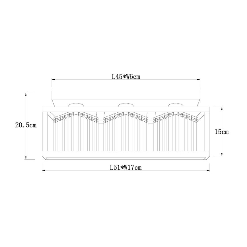 Globo - Пристельова люстра 3xE27/40W/230V