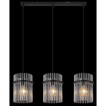 Globo - Підвісна люстра 3xE27/60W/230V чорний