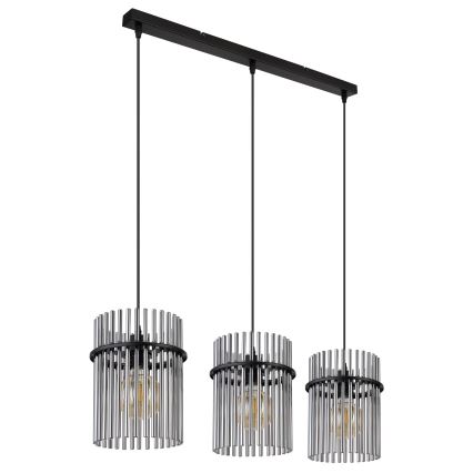 Globo - Підвісна люстра 3xE27/60W/230V чорний