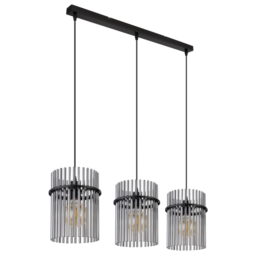 Globo - Підвісна люстра 3xE27/60W/230V чорний