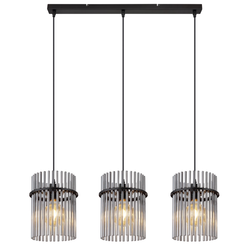 Globo - Подвесная люстра 3xE27/60W/230V черный