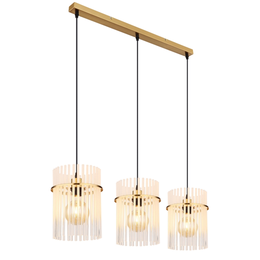 Globo - Підвісна люстра 3xE27/60W/230V золотий