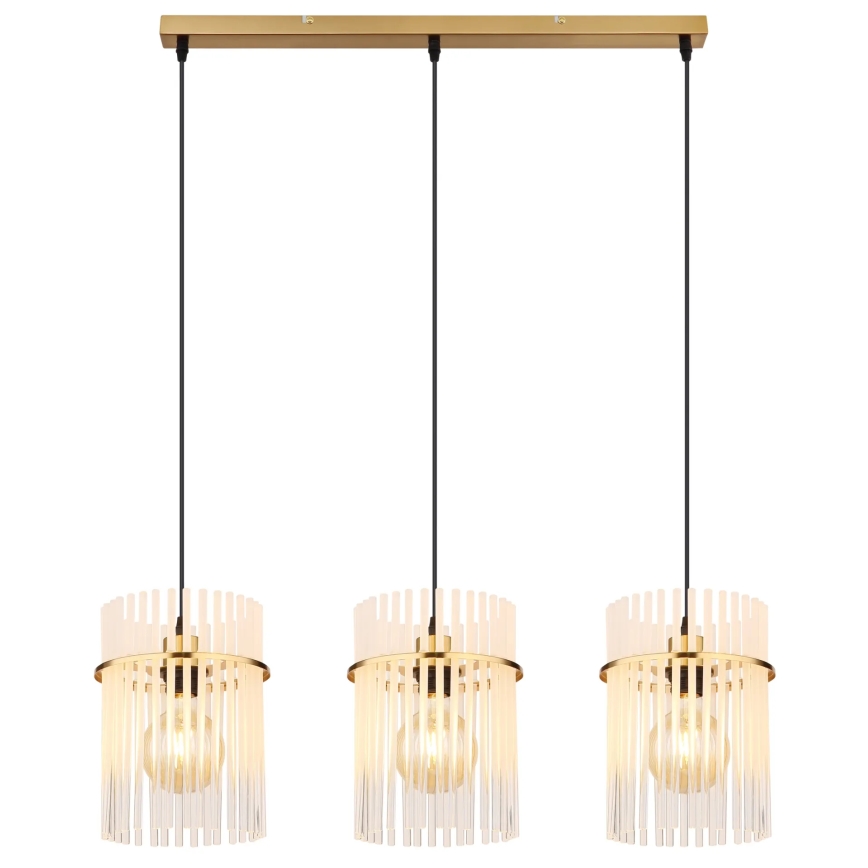 Globo - Підвісна люстра 3xE27/60W/230V золотий