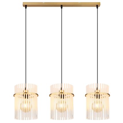 Globo - Подвесная люстра 3xE27/60W/230V золотистый