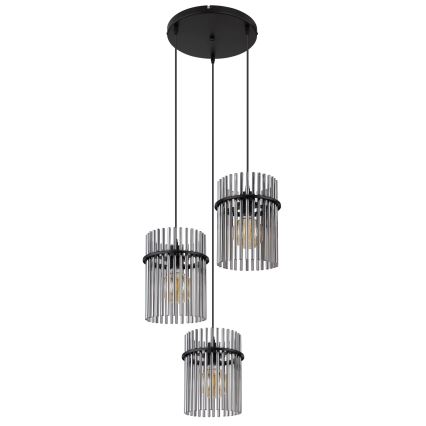 Globo - Підвісна люстра 3xE27/60W/230V діаметр 47 см чорний