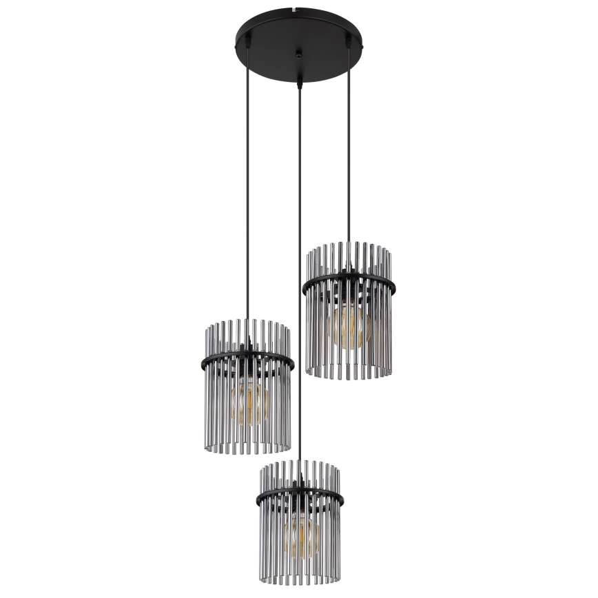 Globo - Підвісна люстра 3xE27/60W/230V діаметр 47 см чорний