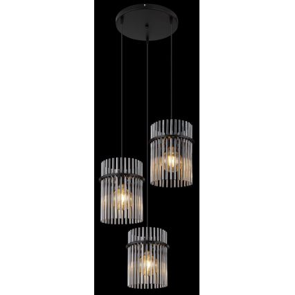 Globo - Подвесная люстра 3xE27/60W/230V диаметр 47 см черный