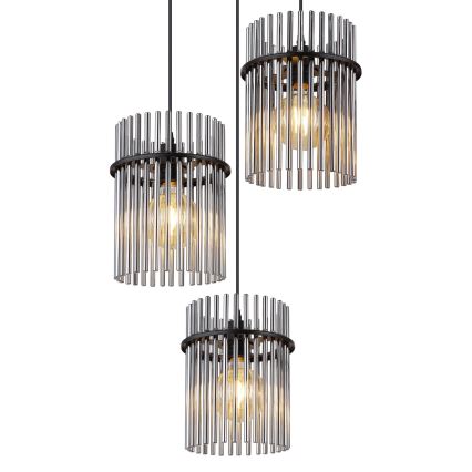 Globo - Подвесная люстра 3xE27/60W/230V диаметр 47 см черный
