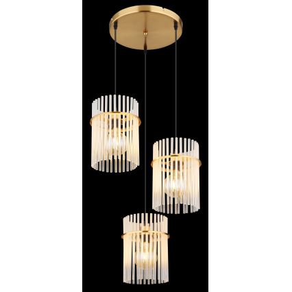 Globo - Підвісна люстра 3xE27/60W/230V діаметр 47 см золотий