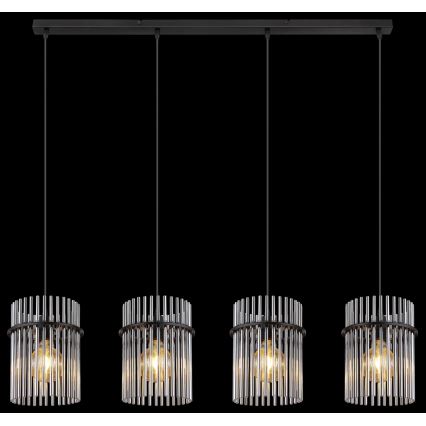 Globo - Підвісна люстра 4xE27/60W/230V чорний