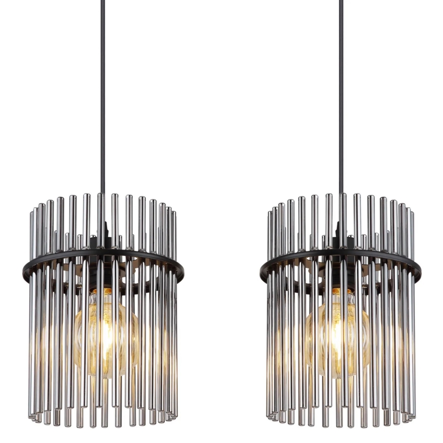 Globo - Підвісна люстра 4xE27/60W/230V чорний