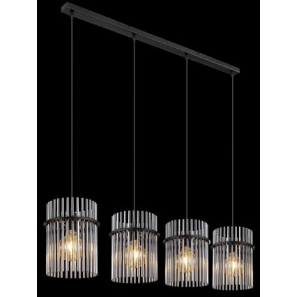 Globo - Підвісна люстра 4xE27/60W/230V чорний