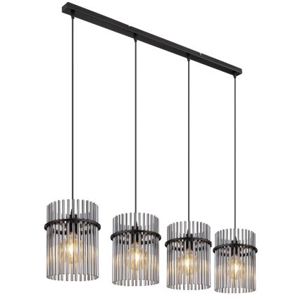 Globo - Підвісна люстра 4xE27/60W/230V чорний