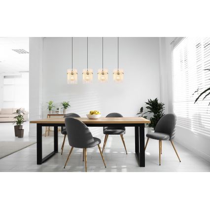 Globo - Підвісна люстра 4xE27/60W/230V золотий