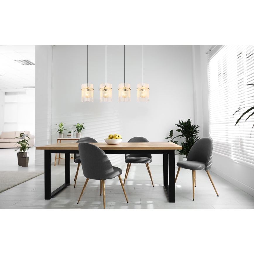 Globo - Підвісна люстра 4xE27/60W/230V золотий