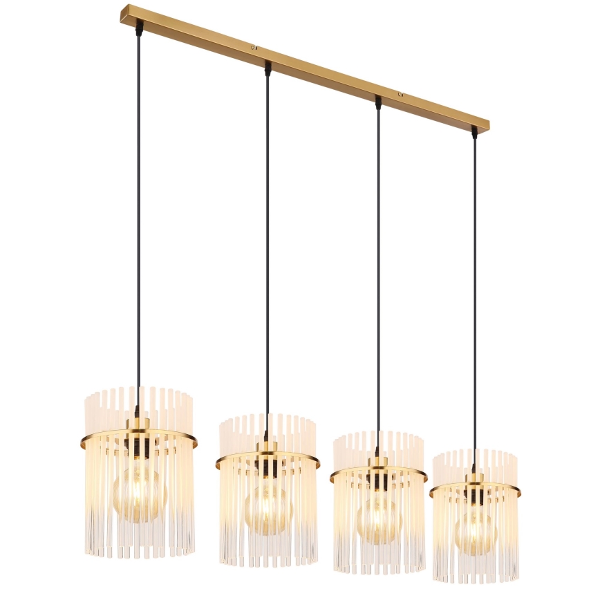 Globo - Підвісна люстра 4xE27/60W/230V золотий