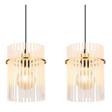 Globo - Підвісна люстра 4xE27/60W/230V золотий