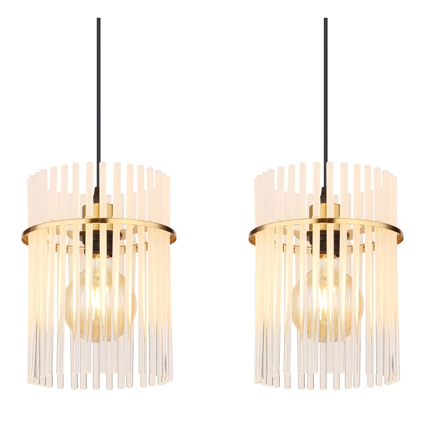 Globo - Підвісна люстра 4xE27/60W/230V золотий